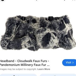 Pandemonium Millinery Faux Fur Headband - Cloudwalk Faux Furs NWT